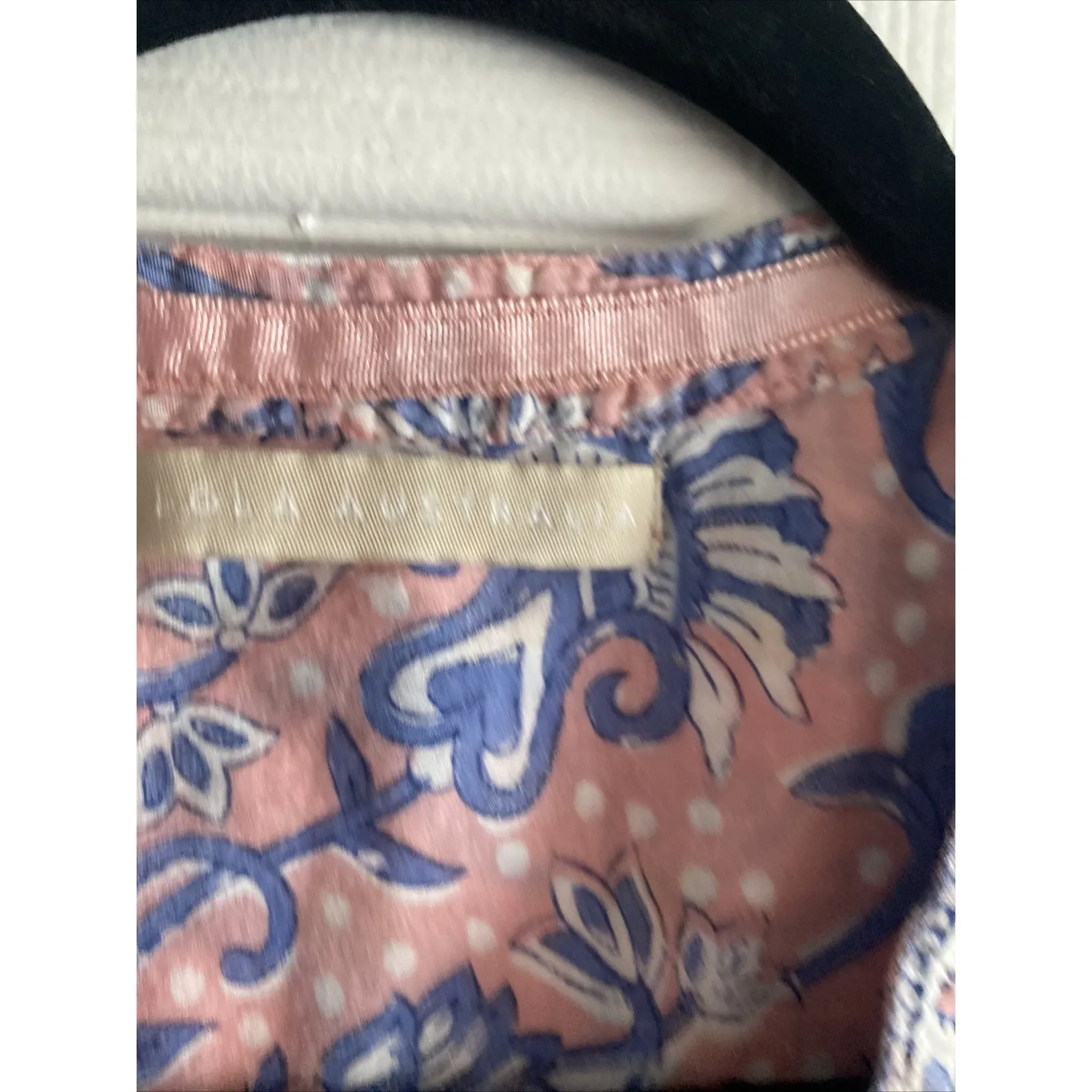 Lola Australia Womens Small Pink Blue Paisley Tiered Dress Morocco Mini Dress - Image 2