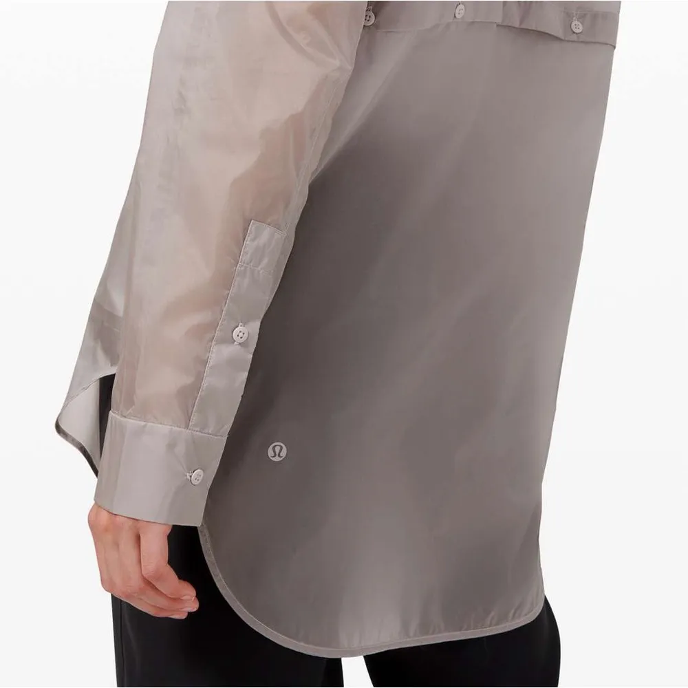 Lululemon Hazy Sky Shirt Jacket in Faint Mauve size 8 waterproof packable - Image 5