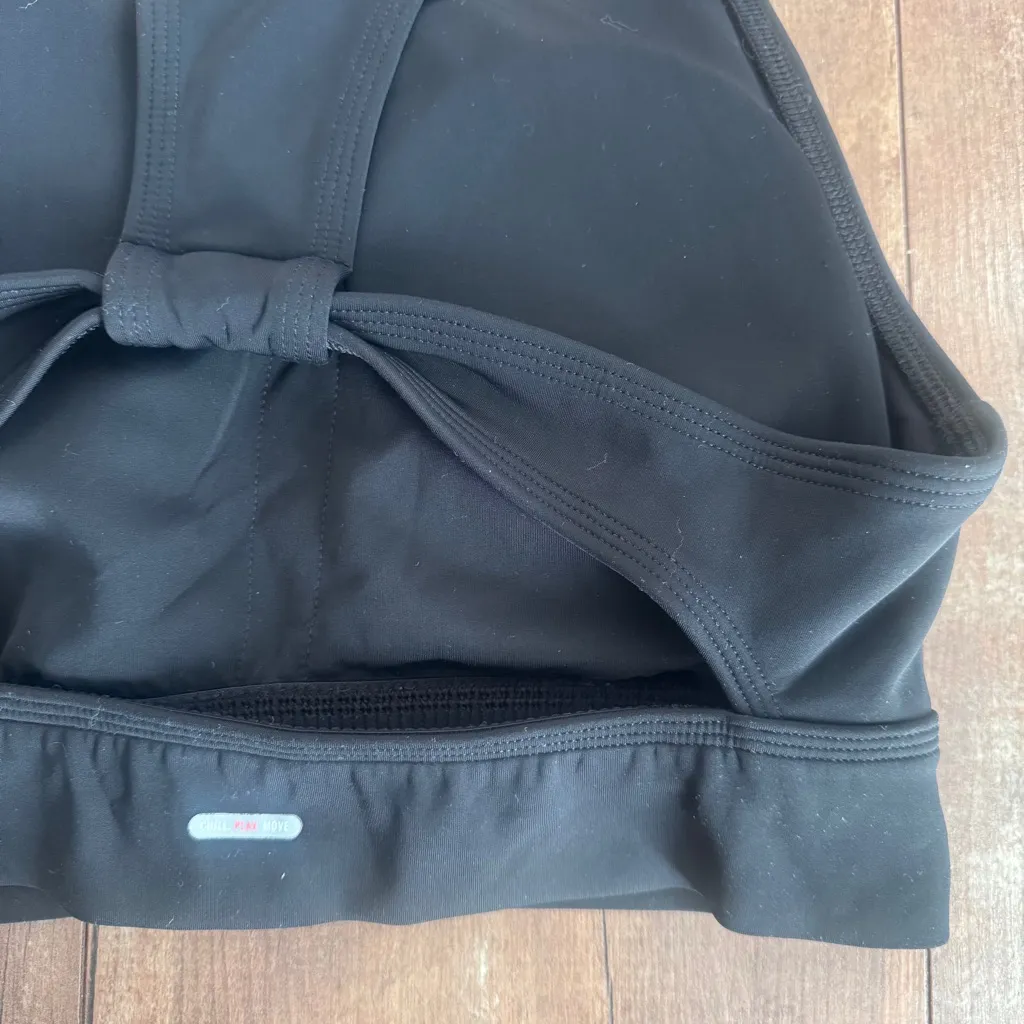 Aerie Black Chill Play Move Padded Sports Bra Open Back Racerback Size Medium - Image 3