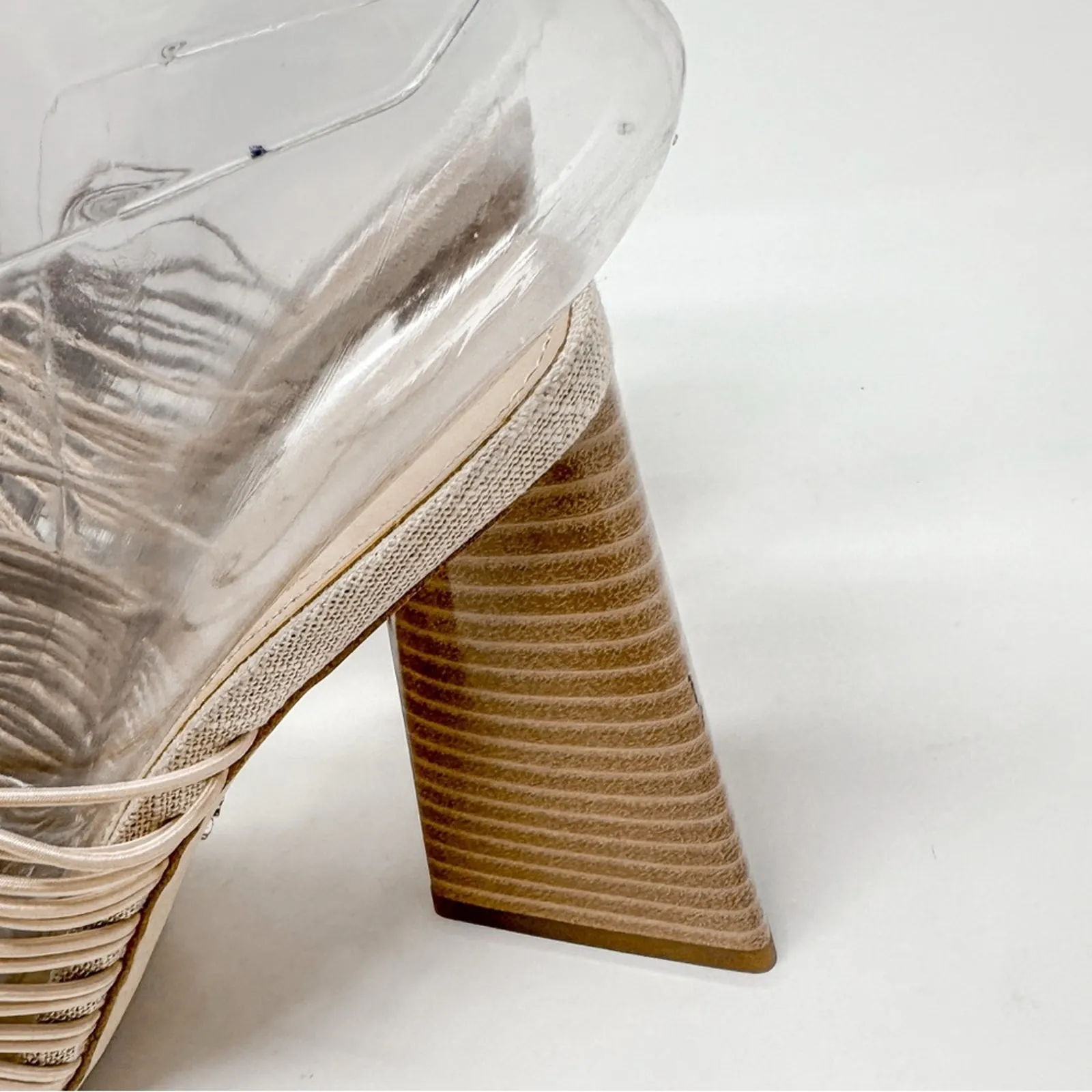 Sam Edelman Laurette Cream Block Heel Slip On Sandals, NEW, Size 5.5 MSRP $140 - Image 4