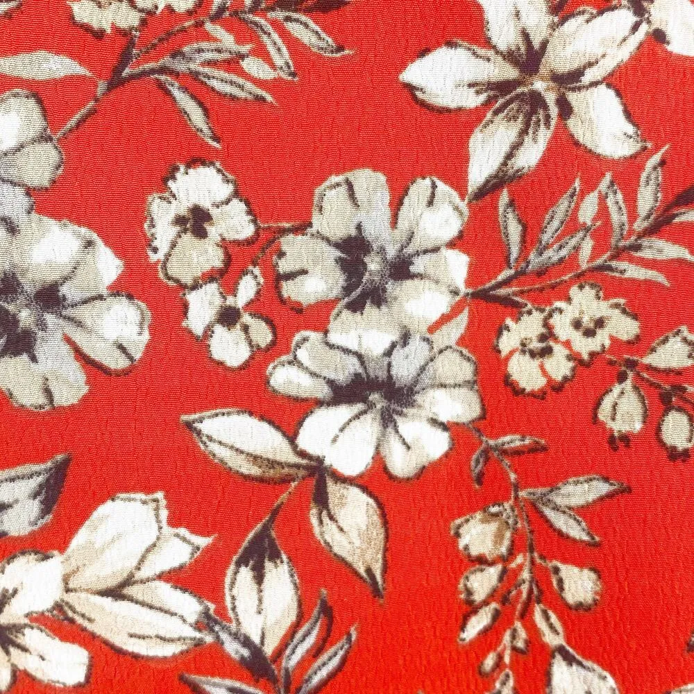 NEW LOOK ASOS Red Floral Knee Length Casual Dress - Image 9