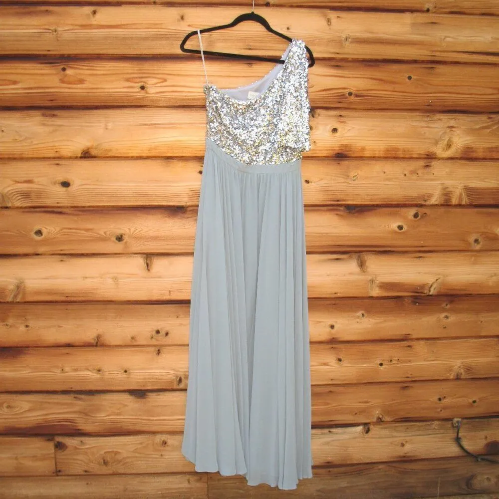 Sachin + Babi Jolie One Shoulder Sequin Gown Dress - Image 6