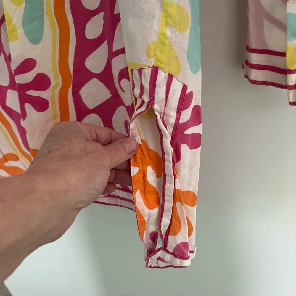 Gretchen Scott Coral Print Tunic Top Size Small - Image 6