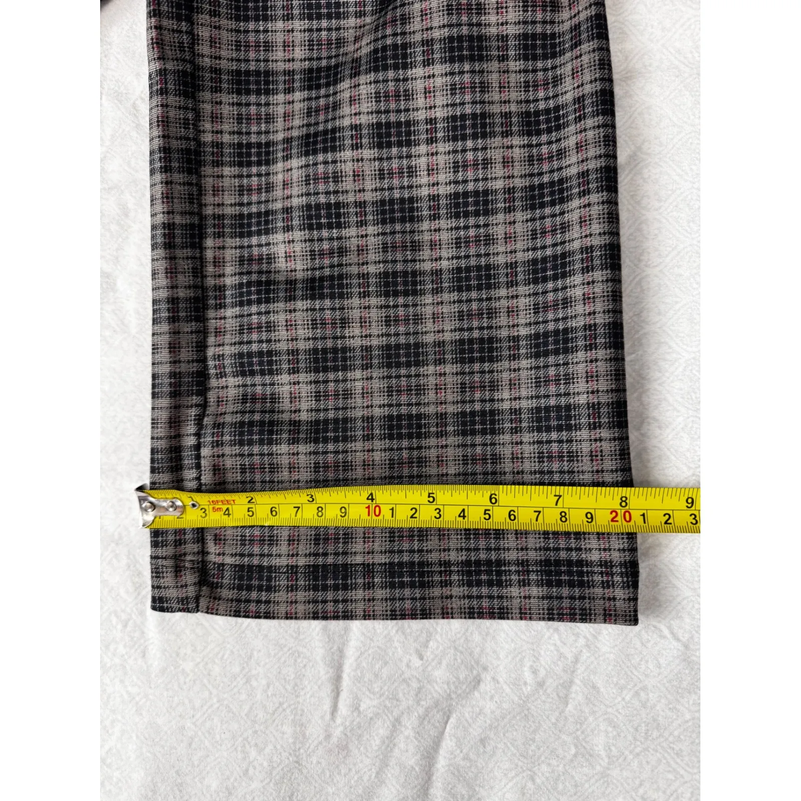 Sanctuary Plaid Stretch Crop Pants Womens XL Elastic Waist Casual Career Trouser - Image 12