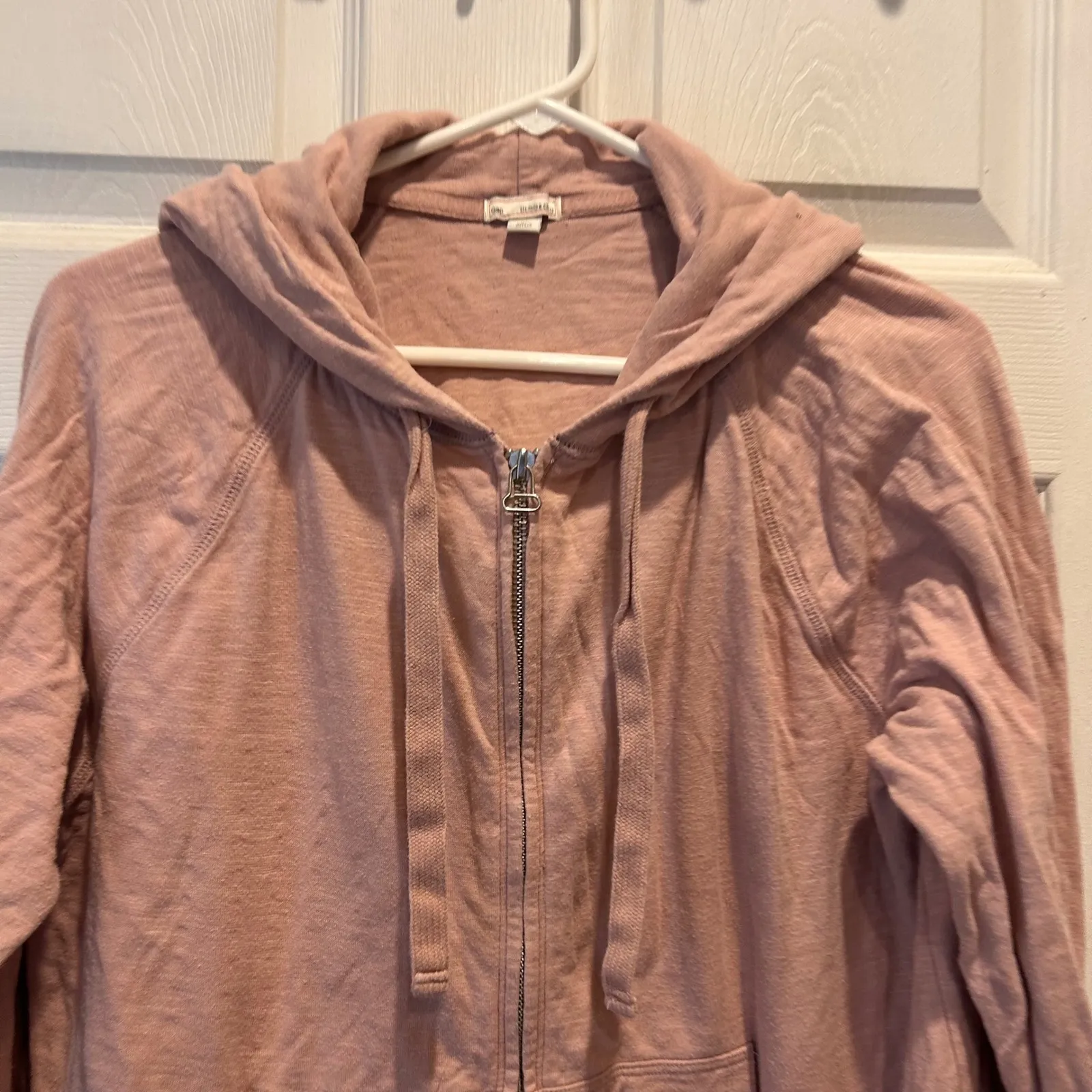 Gap Women XL Pink Full Zip Hoodie Lightweight Long Sleeve Casual Athleisure - Image 2