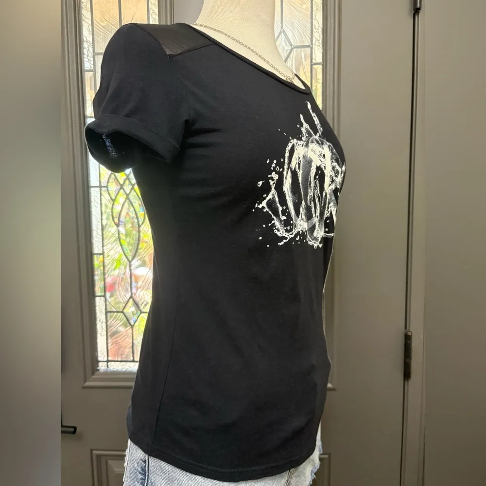 Calvin Klein Black CK Graphic Fitted Short Sleeve Mesh Tee - Image 4