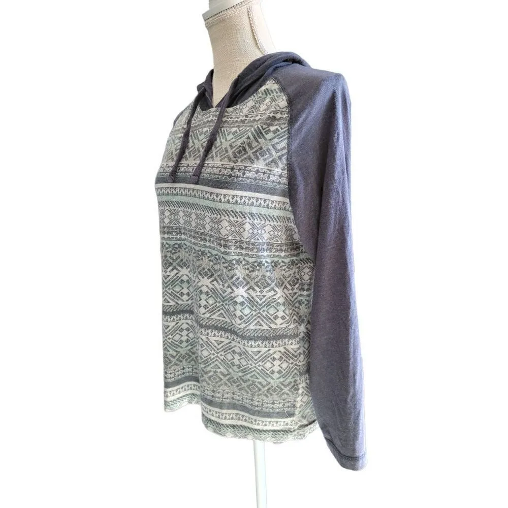 Retrofit Brand Mfg. Hooded long sleeve shirt. Blue - Image 5