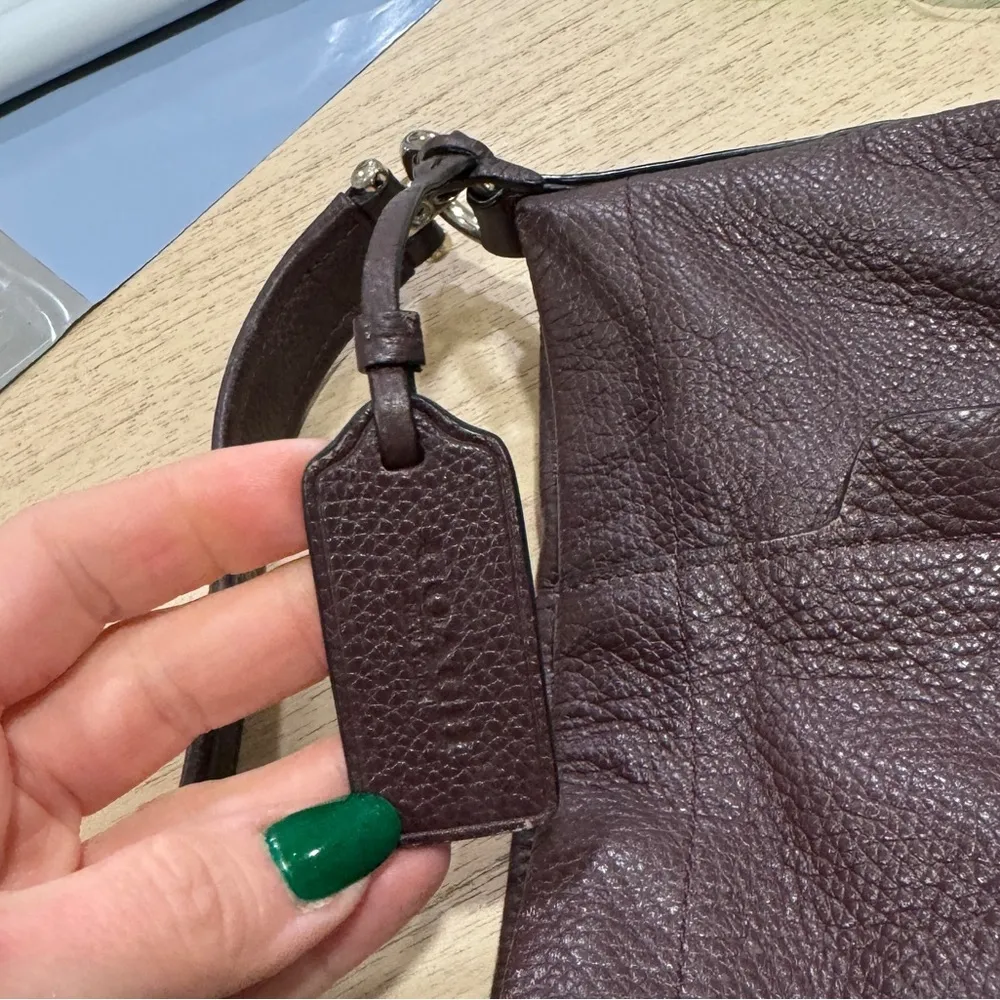 Coach Scout Hobo shoulder bag pebble leather pockets plum chocolate brown - Image 6