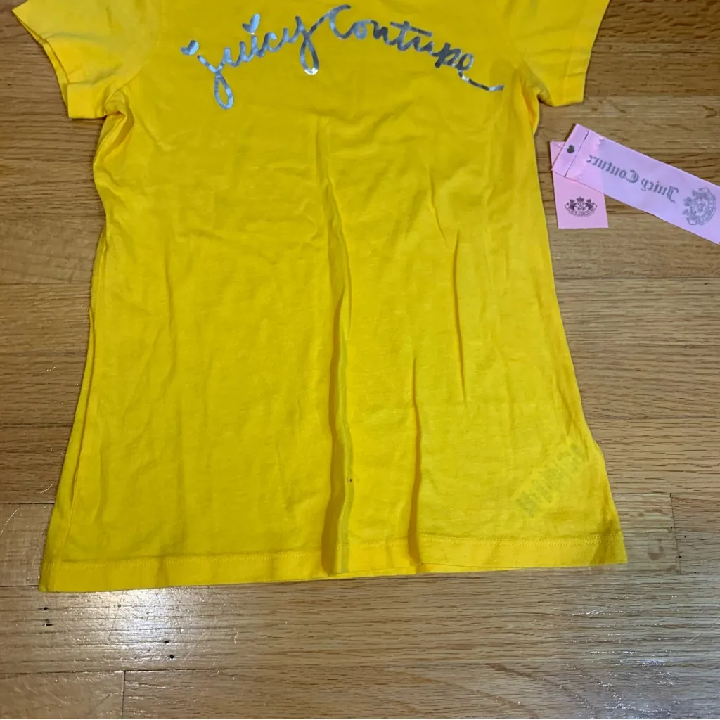 Juicy Couture Gela Pam Jewel Neck Shirt Primrose Yellow Women's Medium NWT - Image 2