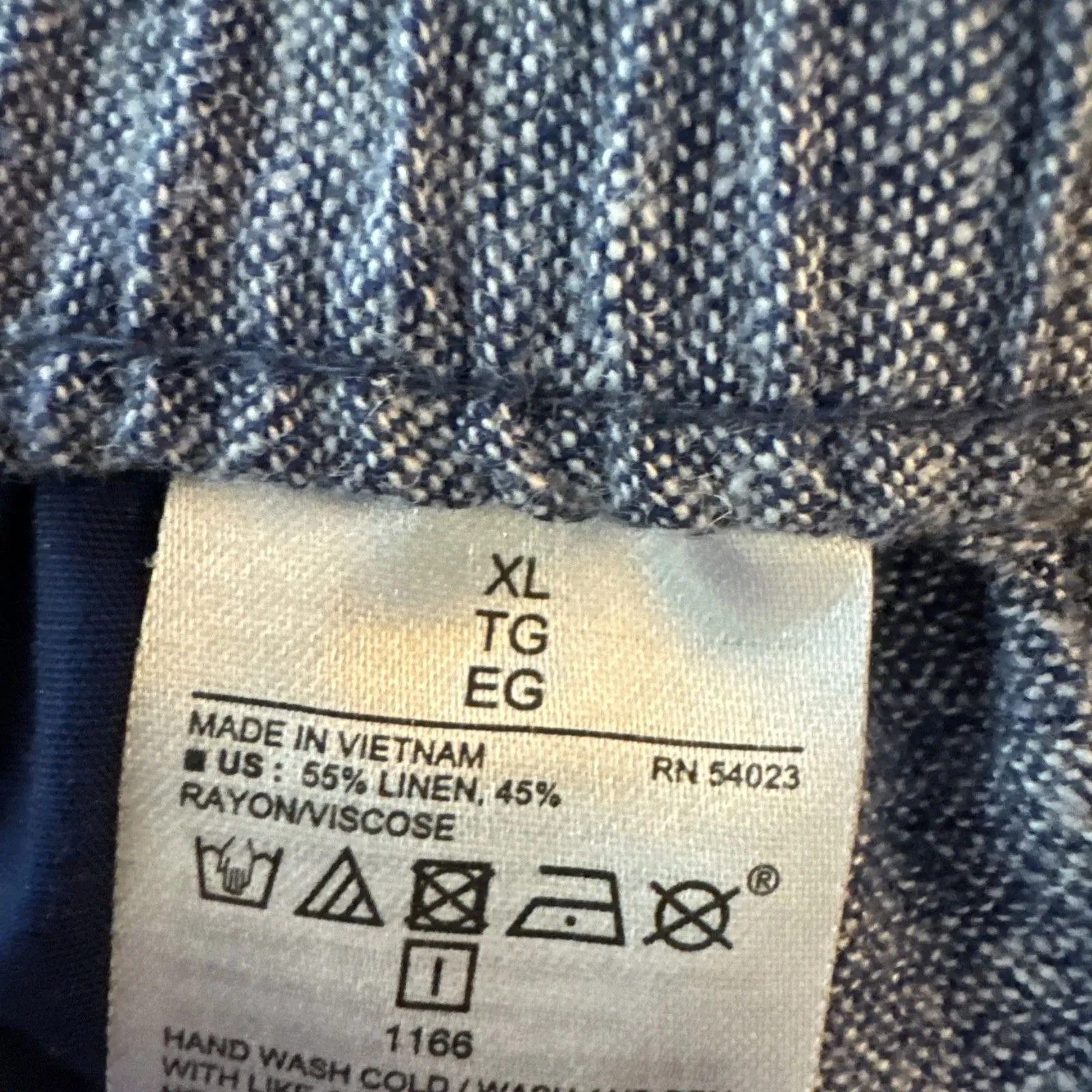 Old Navy Linen Blend Chambray Shorts Boho XL Pull On Embroidered ￼Drawstring - Image 5