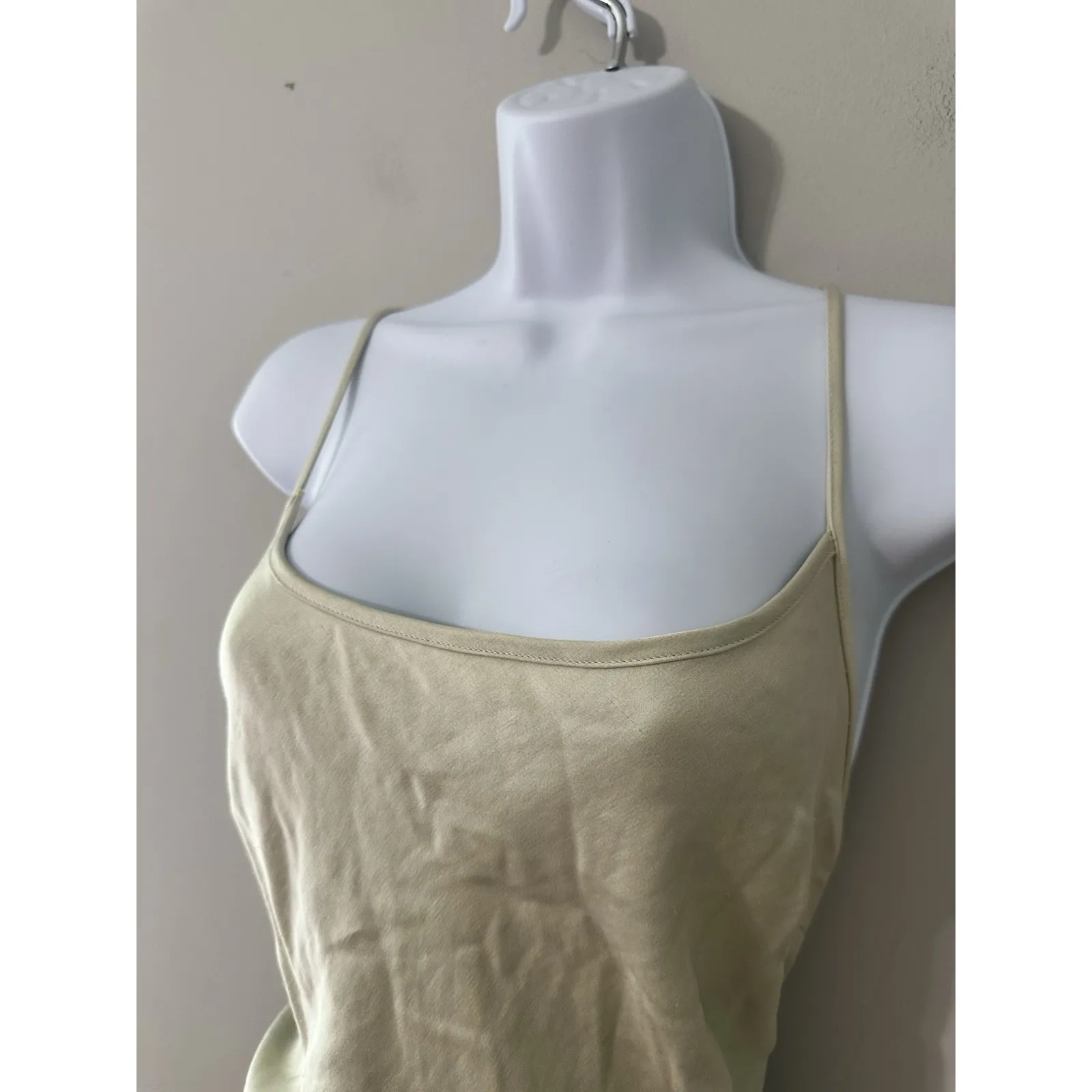 SAINT ART Haley Style Maxi Slip Dress Satin Chartreuse Yellow Size XL - Image 2