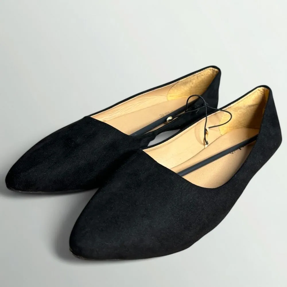 Bella Marie Angie Pointy Toe Slip On Classic Ballet Flats in Black - Image 5