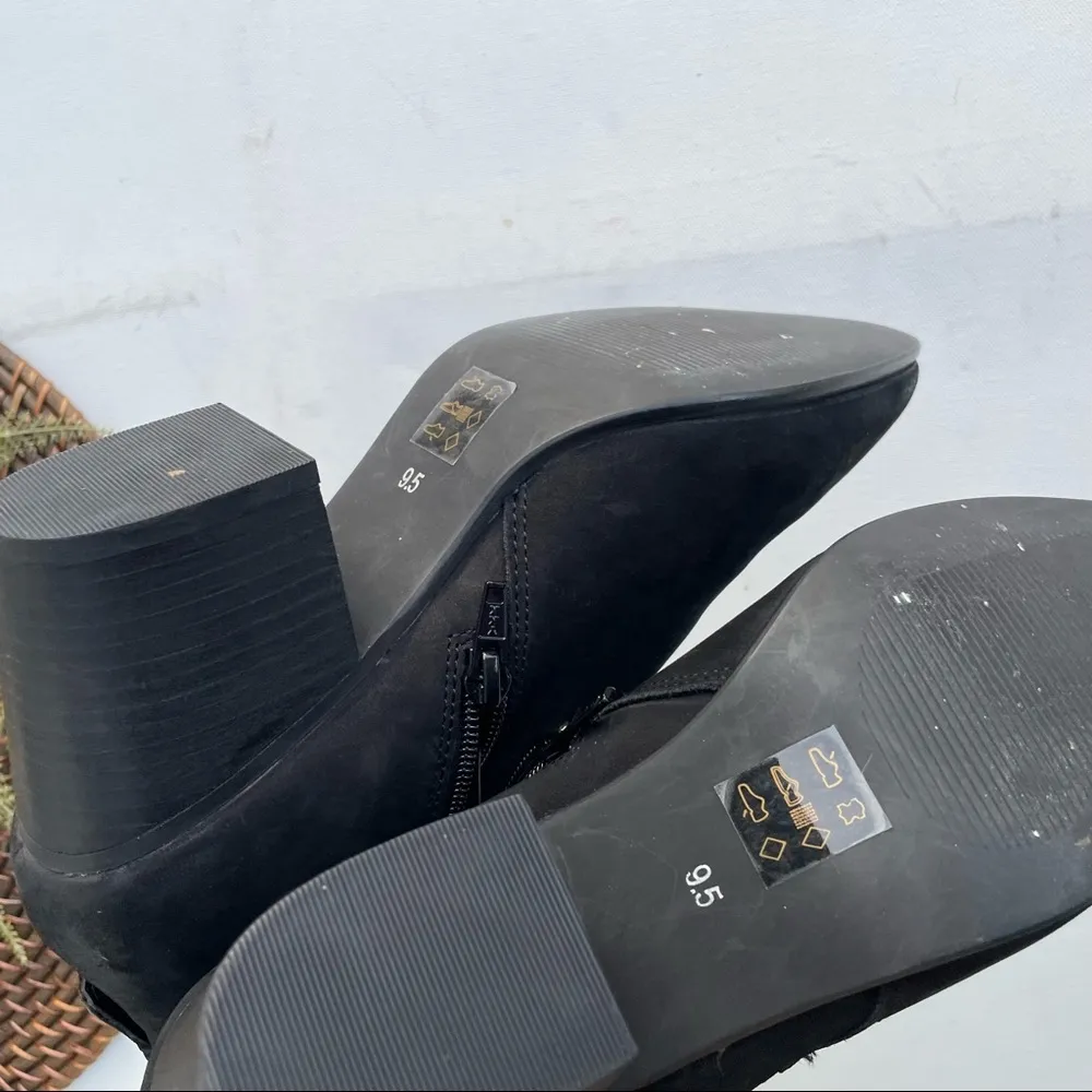 Steve Madden Boots Booties Black Jaydun Nubuck Suede Ankle Block Heel 9.5 - Image 7