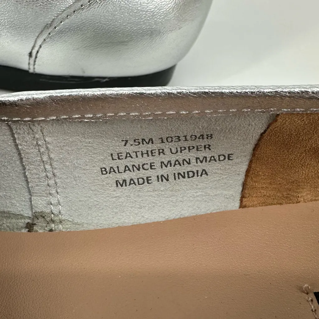 Array Freedom Leather Flats size 7.5 Metallic Slip - Image 8