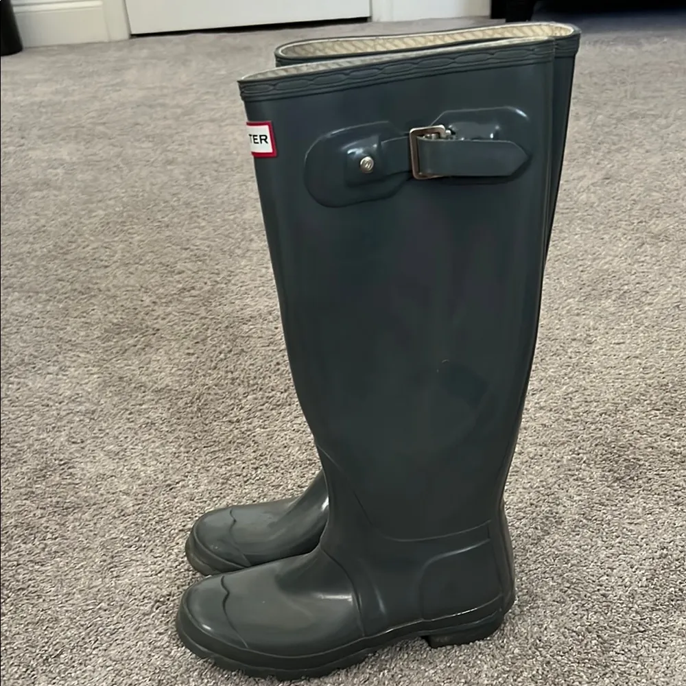 Hunter Dark Gray Tall Boots - Image 3