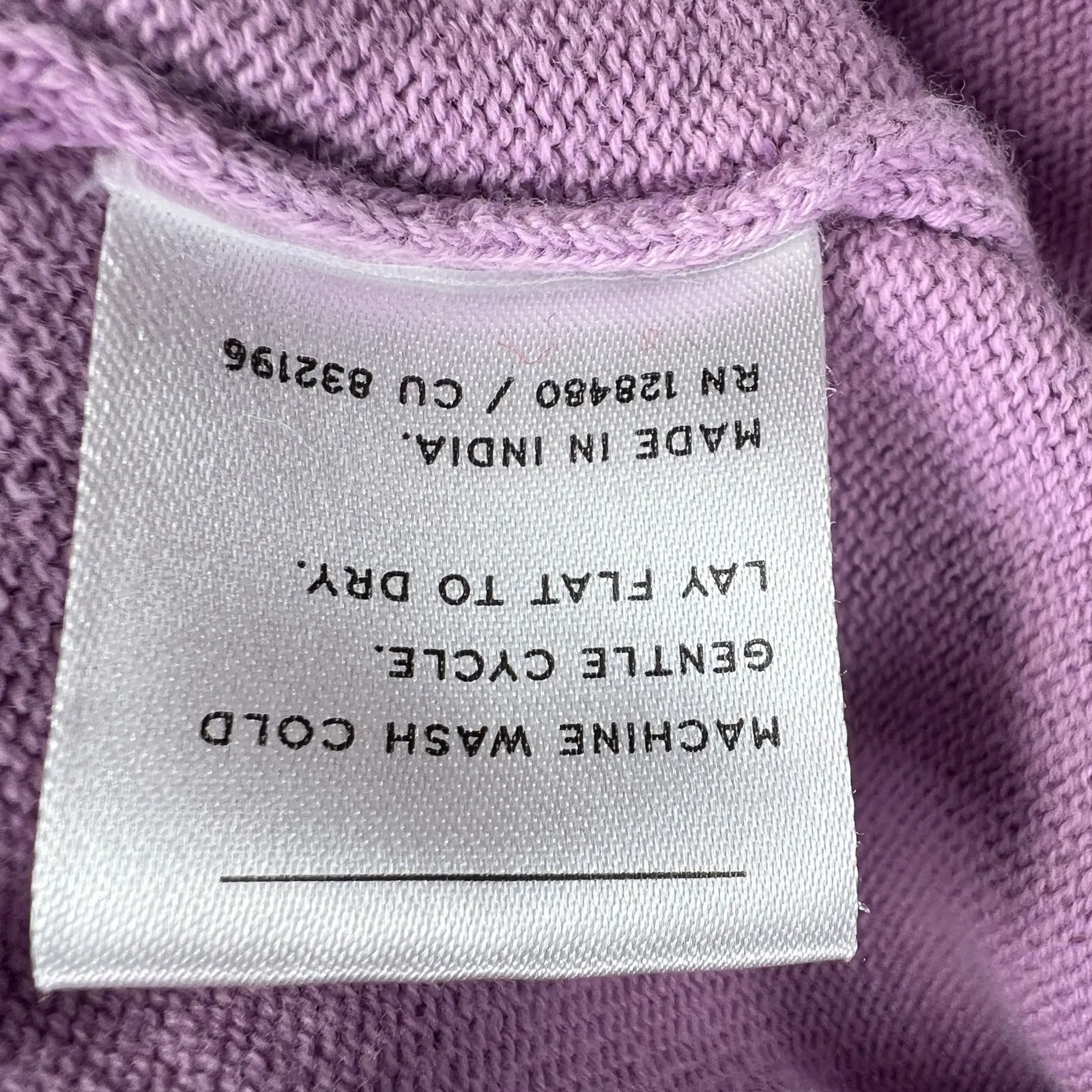 Pact Split Neck Collared Polo Sweater Organic Cotton Lavender Purple Size S - Image 11