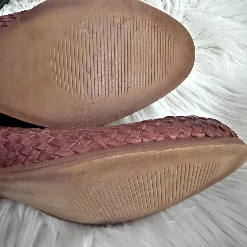 VINTAGE FOUNDRY CO | Skyler Booties Woven Weave D'Orsay Ankle Boots Cognac | 7.5 Brown - Image 5