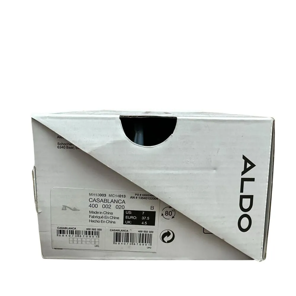 Aldo Sz 7 US Casablanca Jelly Blue Slip On Square Toe Clear Block Heel Sandals - Image 8