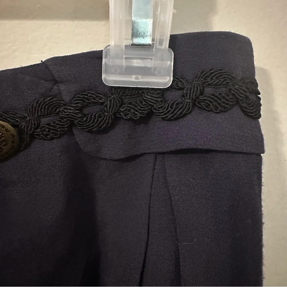 Anthropologie Girls from savoy navy straight pleated skirt size 8 Office Uniform - Image 4