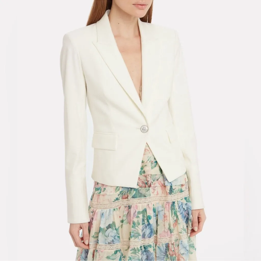 Veronica Beard NEW Danielle Dickey Stretch Blazer Jacket Off-White Schoolboy - Image 9