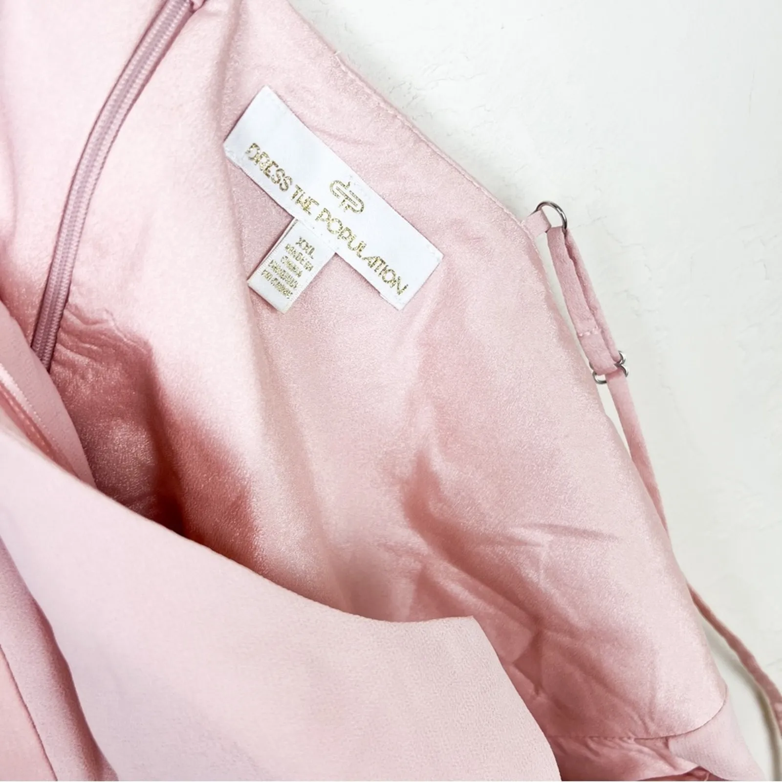 Dress the Population Cambria Tie Bodice Gown Maxi Dress in Light Pink - Image 9