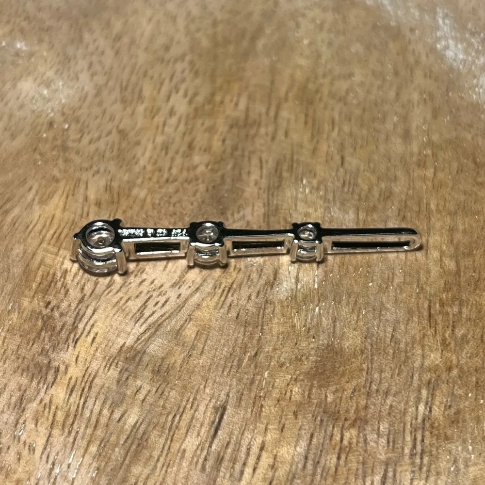 Three Tier CZ Past, Present, Future 925 Sterling Silver Pendant - Image 8