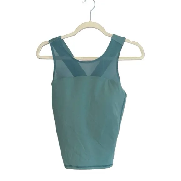 Sweaty Betty Power Illusion Workout Bra Tank Cool Forest Green Size M‎ NWT - Image 2