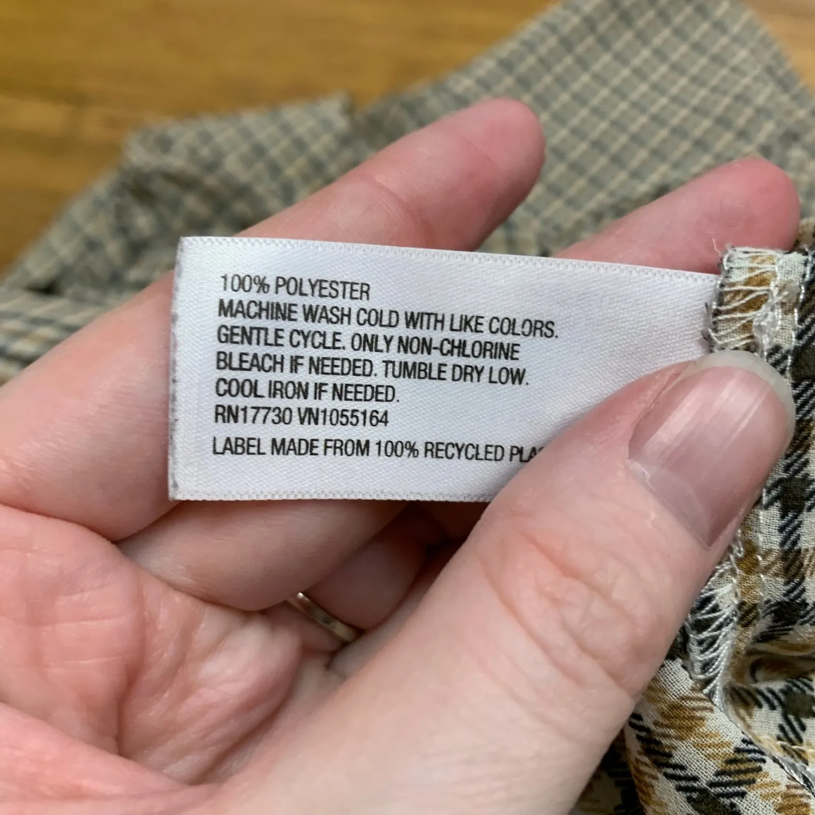 A New Day Plaid Mock Neck Long Bell Sleeve Blouse Womens Size‎ XXL Workwear - Image 7