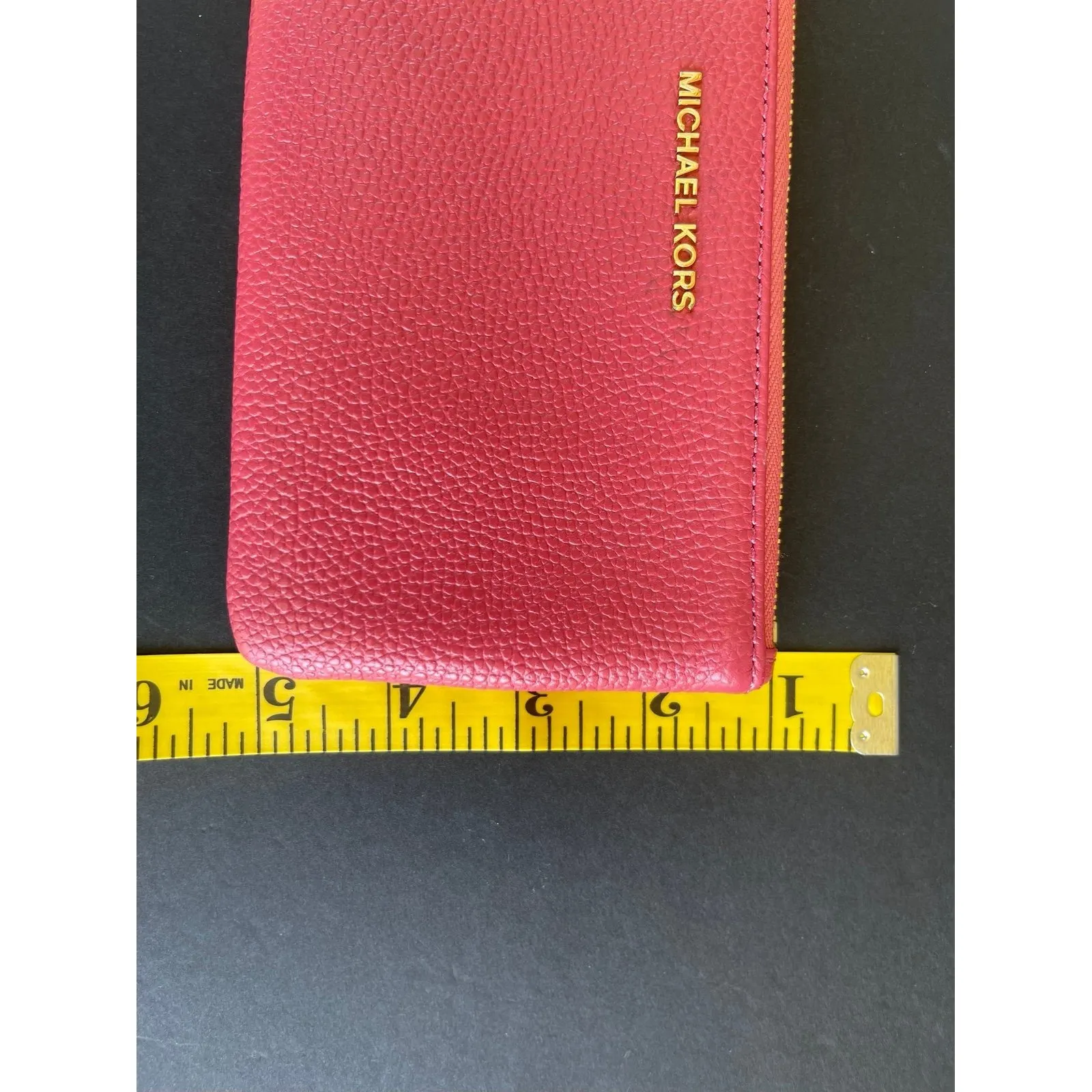 Michael Kors Pebble Leather Jet Set Wristlet Pink - Image 8