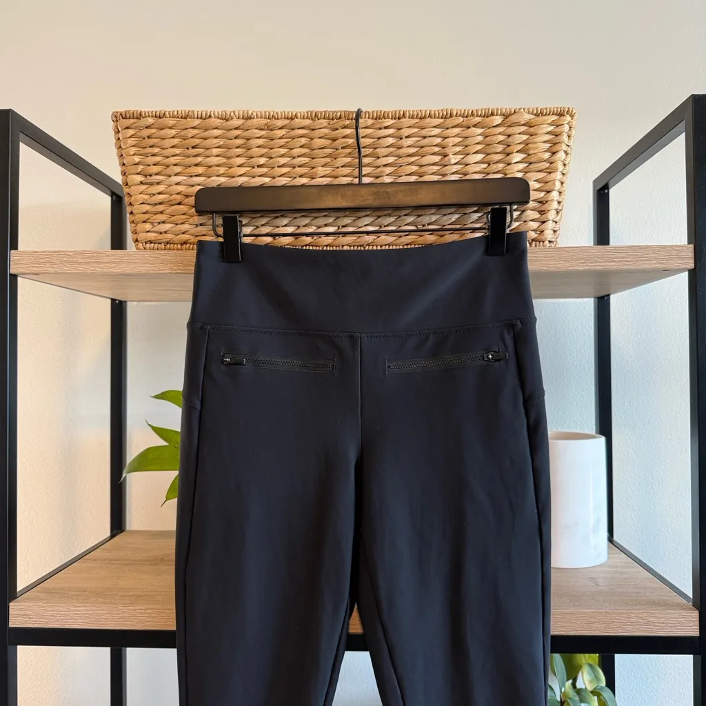 Athleta Mid-Rise Stellar Cropped Pull On Casual Black Athletic Active Legging, S - Image 5