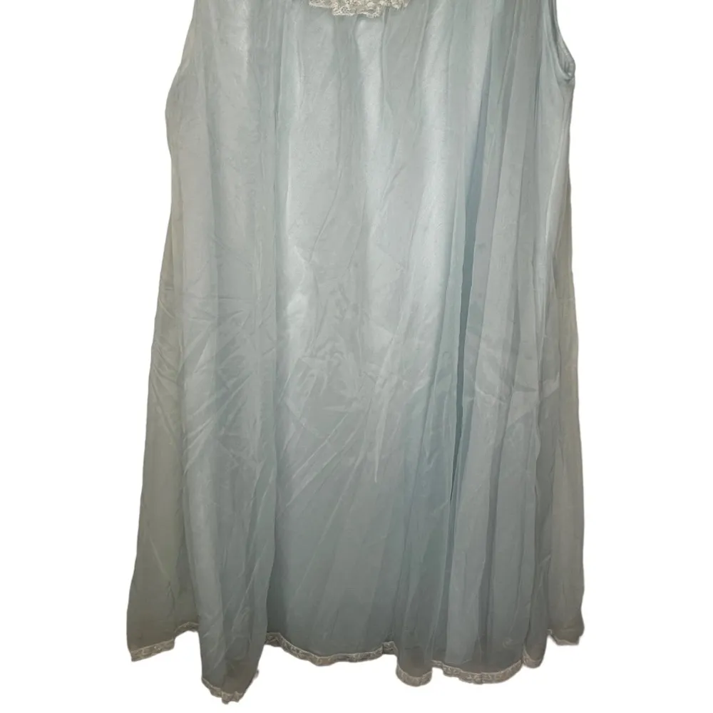 Vintage Lorraine Lingerie Blue‎ Nightgown Blue Size M - Image 3