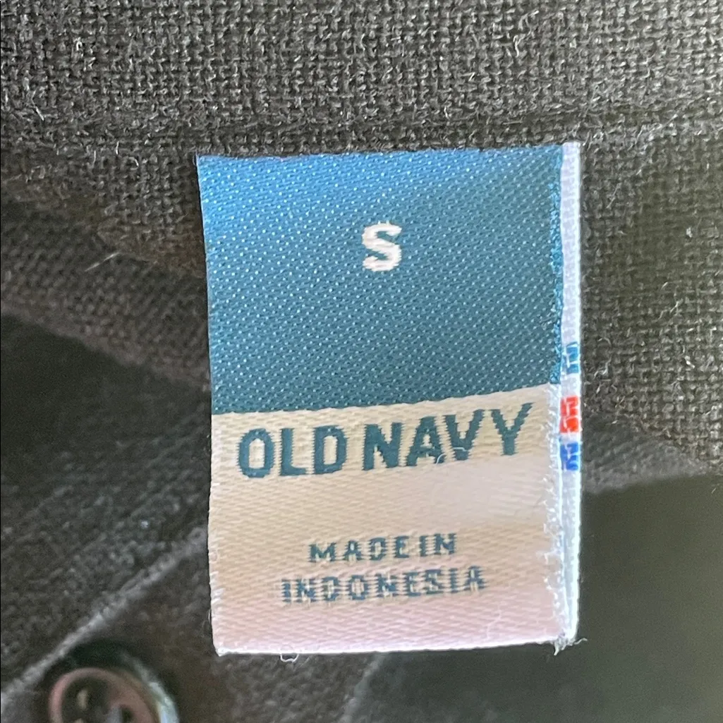 Old Navy Linen Blend Black Shirt Dress - Image 7