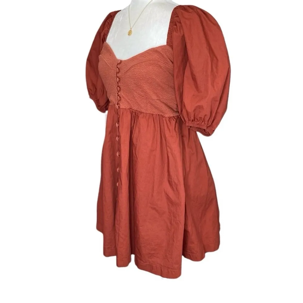 ANTHROPOLOGIE Maeve NEW Puff-Sleeved Sweetheart Mini dress - Image 8