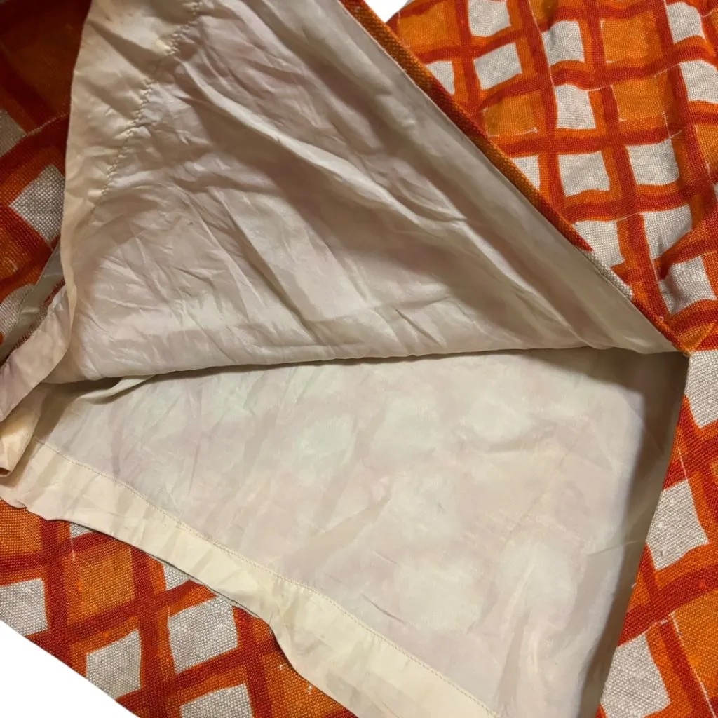 Vintage Handmade Open Back Orange Midcentury Modern Halter Dress - Image 5