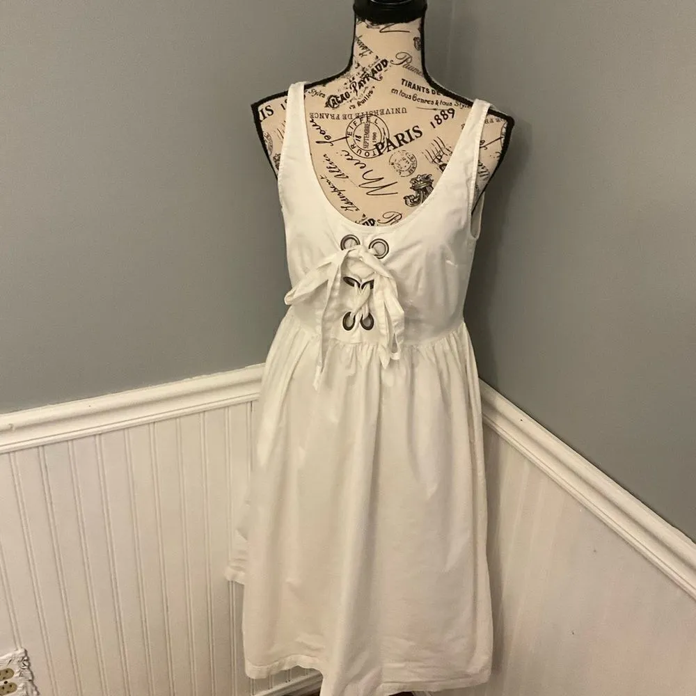 Who What Wear White Summer Dress Small with Pockets - Image 4