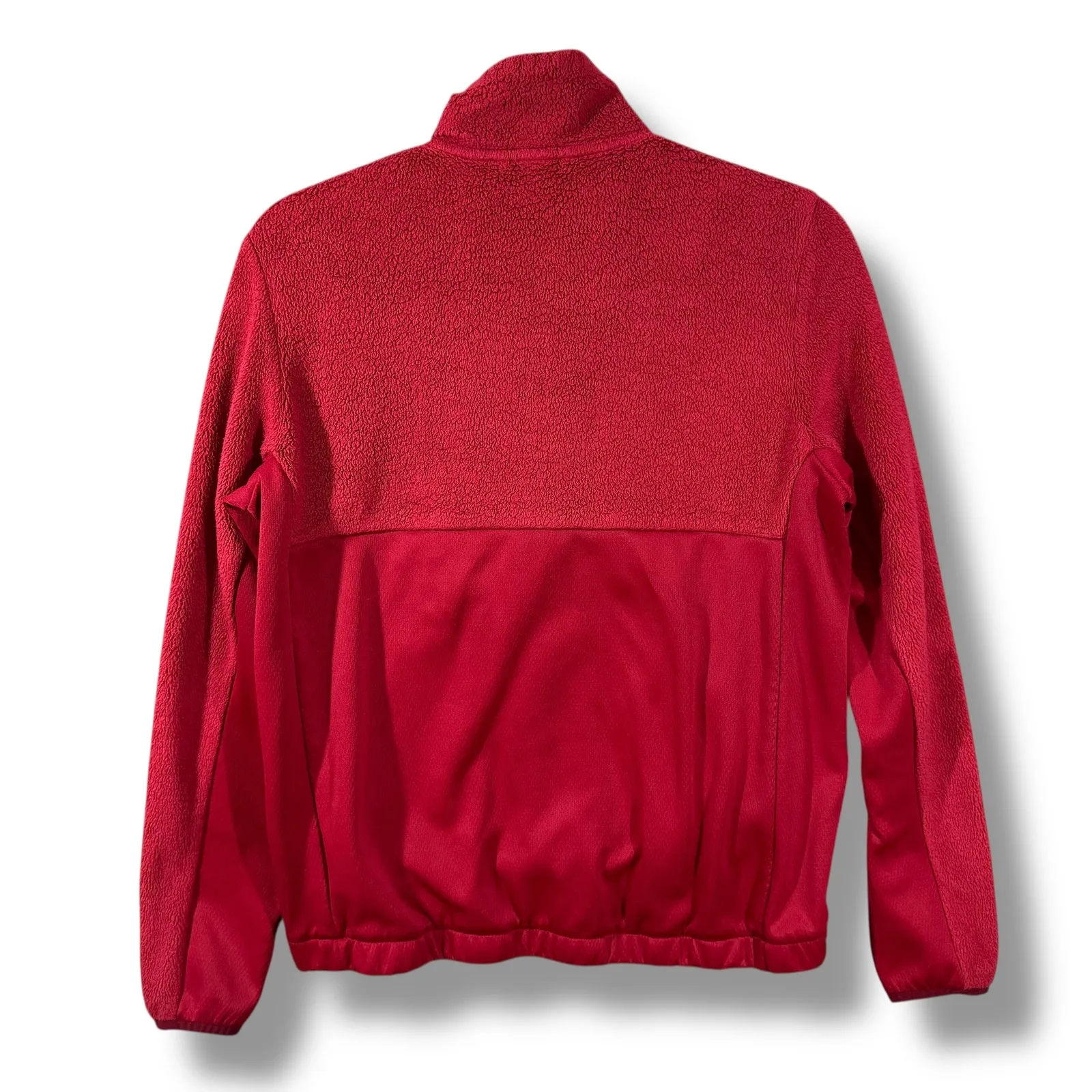 Adidas Faux Fur Q4 Novelty Half Zip Pullover Red Fleece Quarter Zip Size S - Image 10