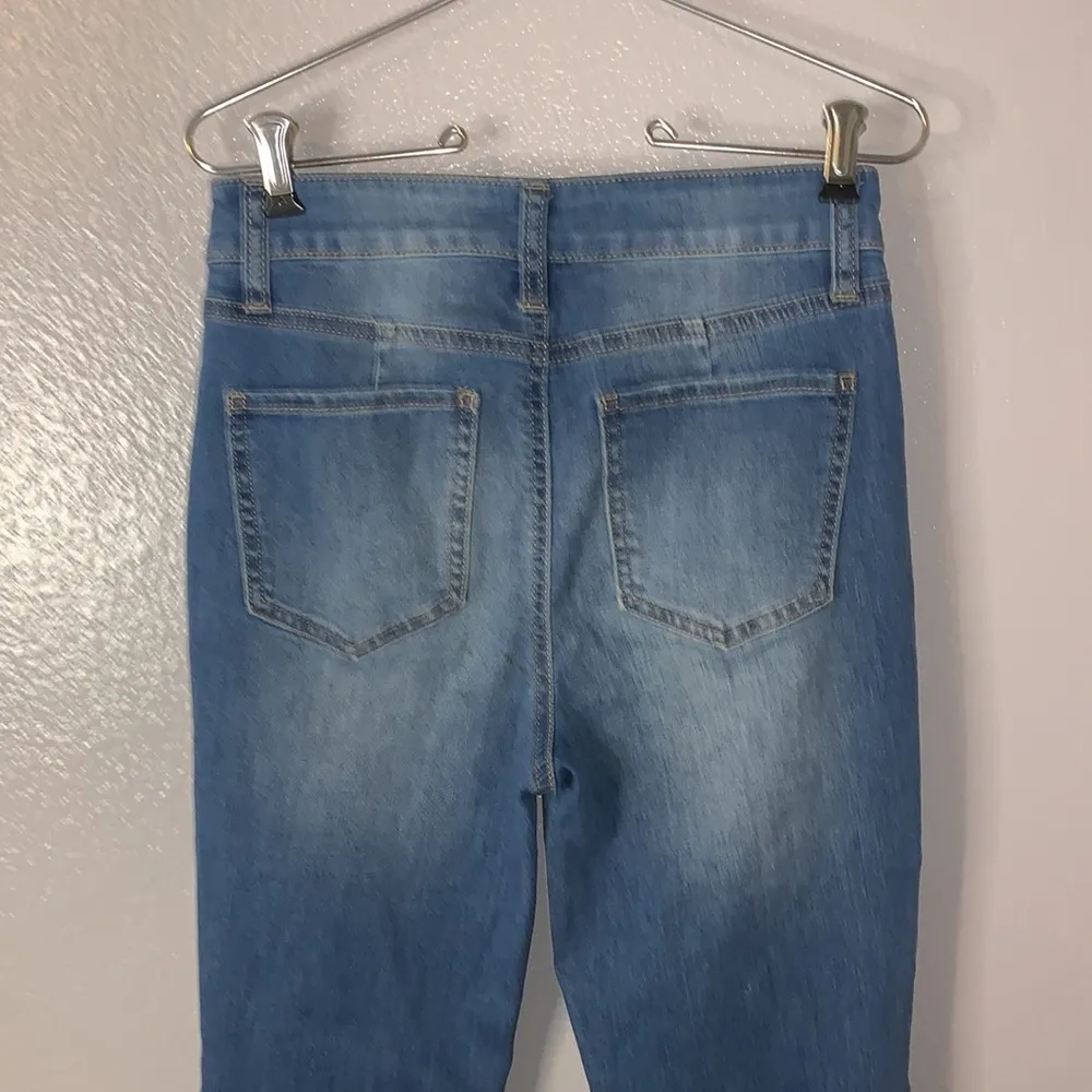 Tinseltown blue distressed high rise skinny jeans - Image 5