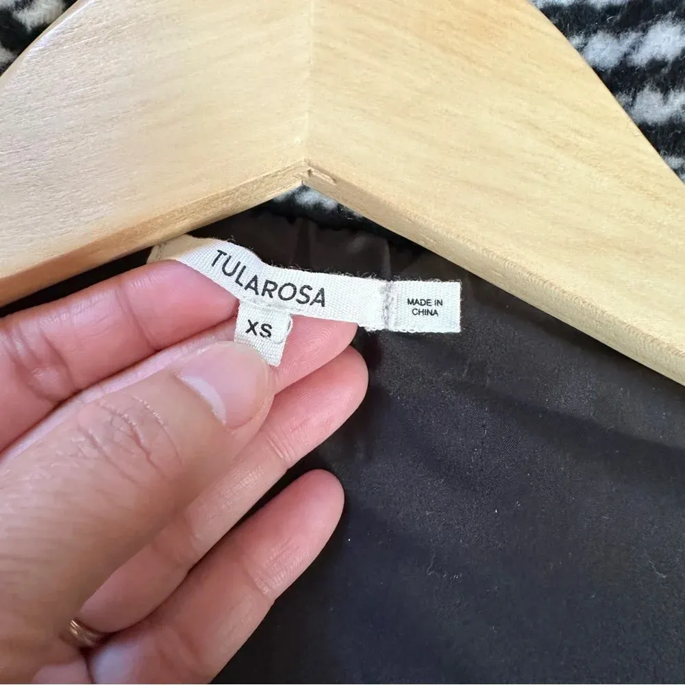 Tularosa X Revolve Ansley Puffer Houndstooth Wool Blend Jacket Coat Size XS - Image 13