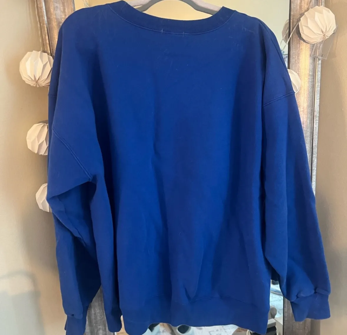 The Bar Varsity Sweatshirt Crewneck In cobalt Blue Size XL - Image 19