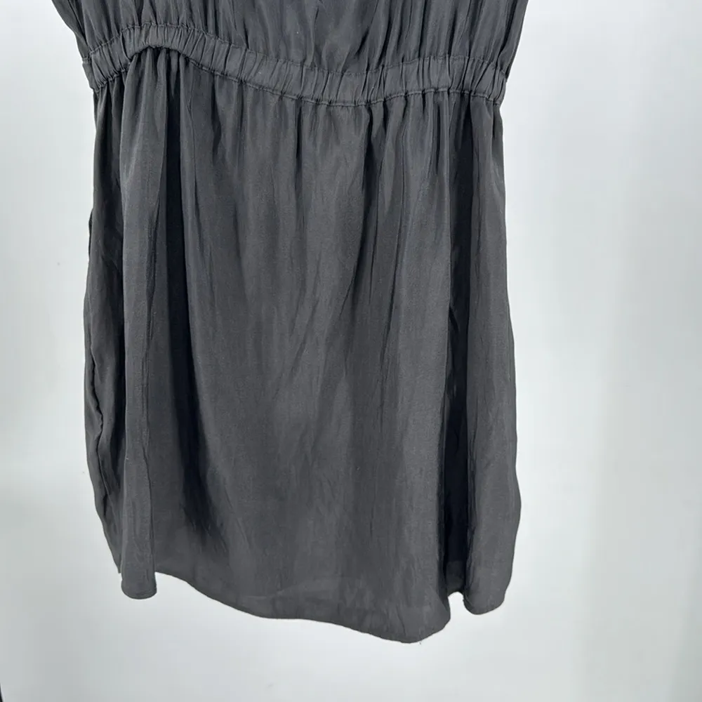 Express Gray Embellished Short Sleeve mini dress tunic silky L casual party - Image 10