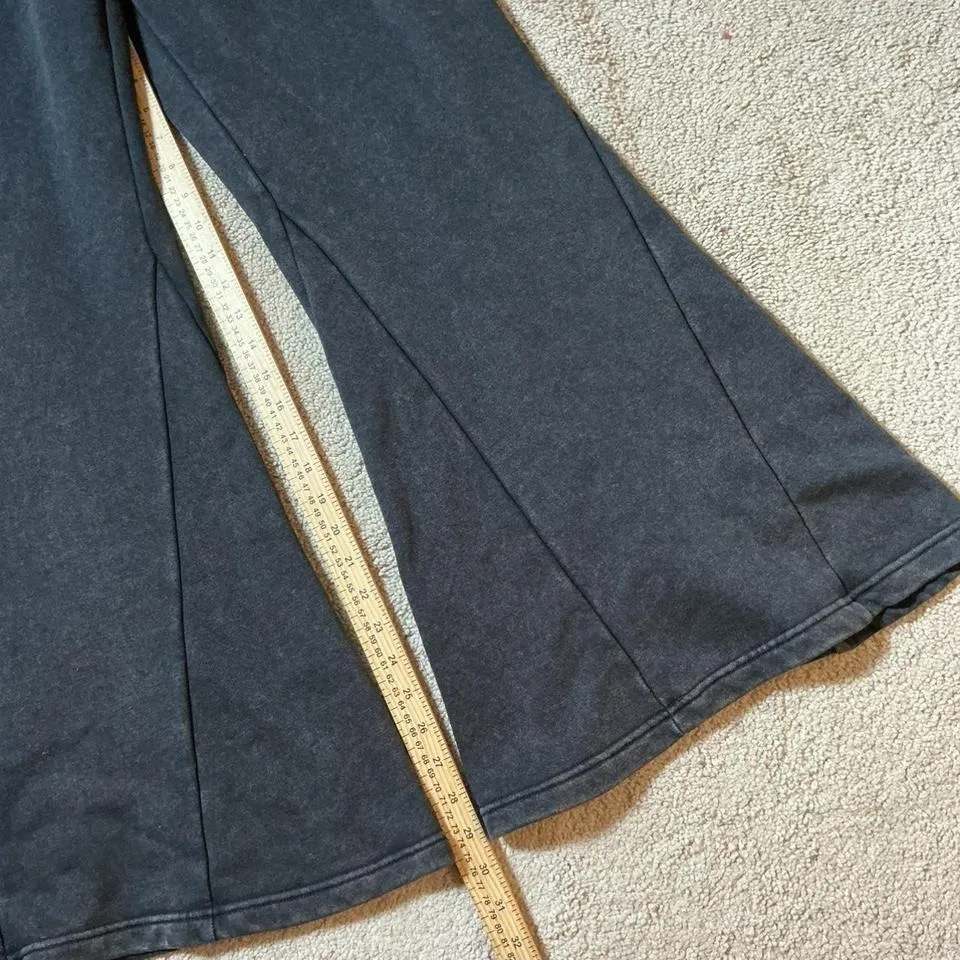 Y2K Out From Under Black Wash Flare Sweatpants Lounge Pants Womens Size L - Image 6