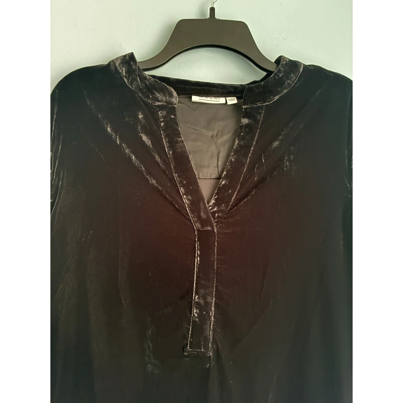 Masai Copenhagen Nokolo Velvet Shift Dress Women's Large Black Modern Retro - Image 3