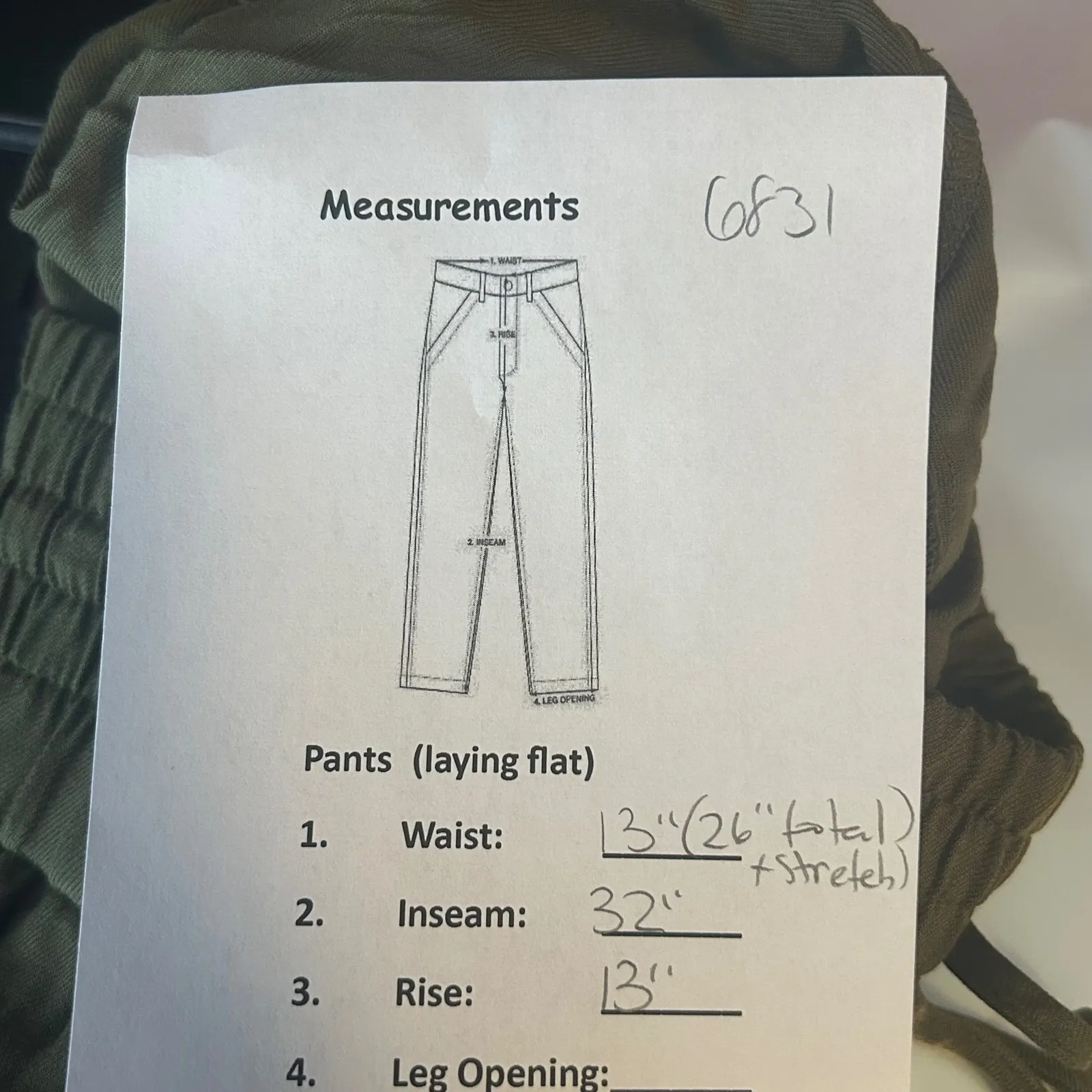 Melrose and Market Olive Green Wide Leg Pants Elastic Waist Drawstring XS - Image 5