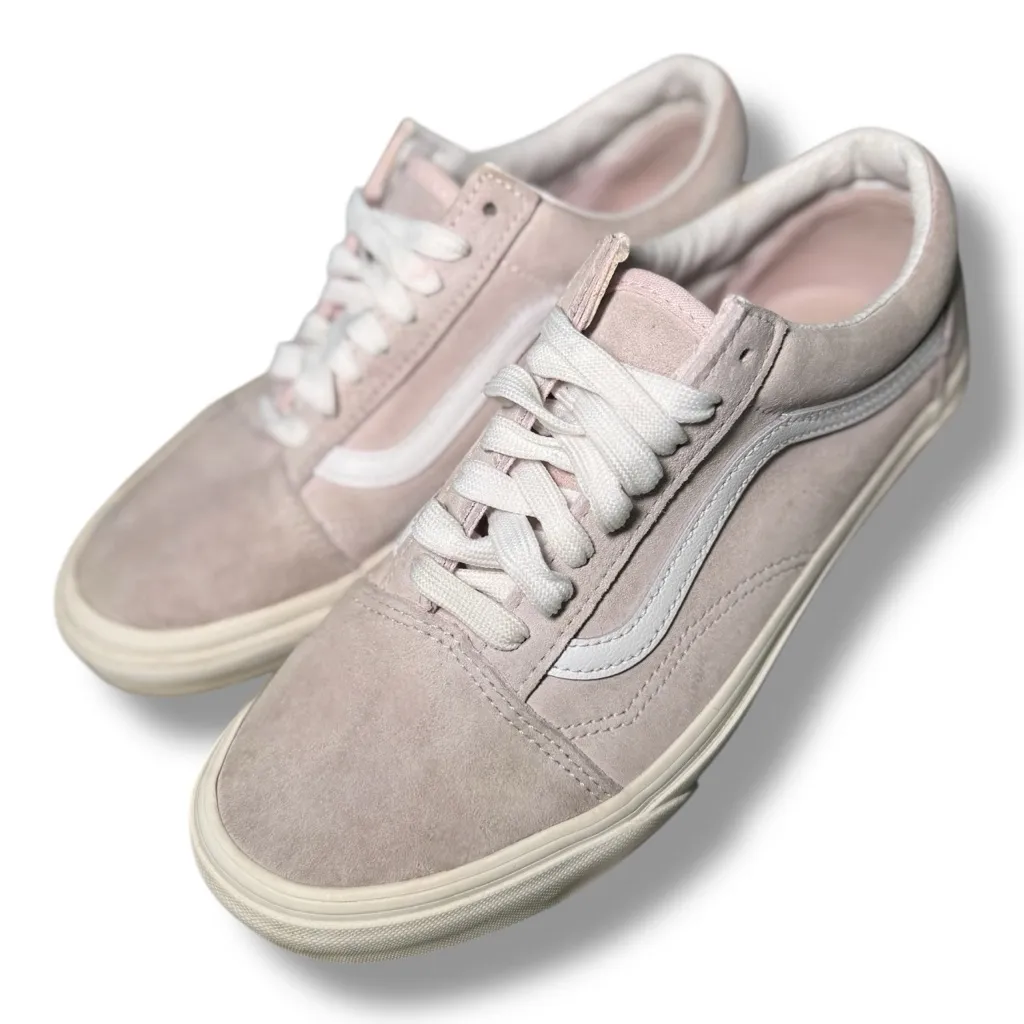 Vans Old Skool Unisex Pig Pink Suede w/Classic White Sidestripe Size 9.5W & 8M - Image 4