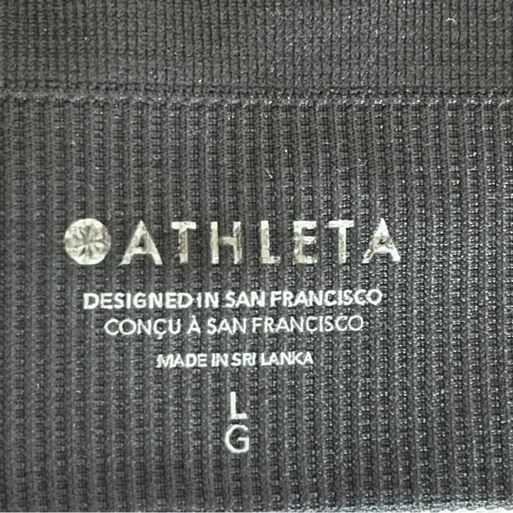 ATHLETA Aurora Scoop Sports Bra Black Pullover Size L - Image 5