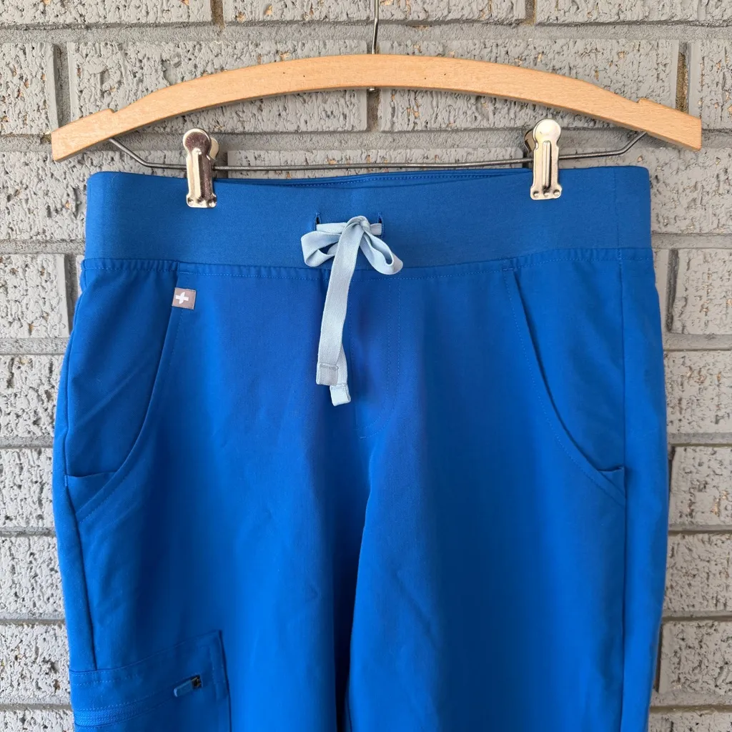 Figs Zamora Jogger Scrub Pants Size XS Royal Blue Hospital Nurse Uniform - Image 7