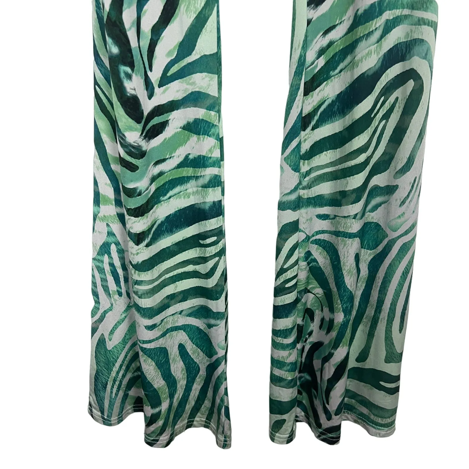 Pretty Little Thing Tiger Print Retro 70s Inspired Women's Jumpsuit Size 8 - Image 14