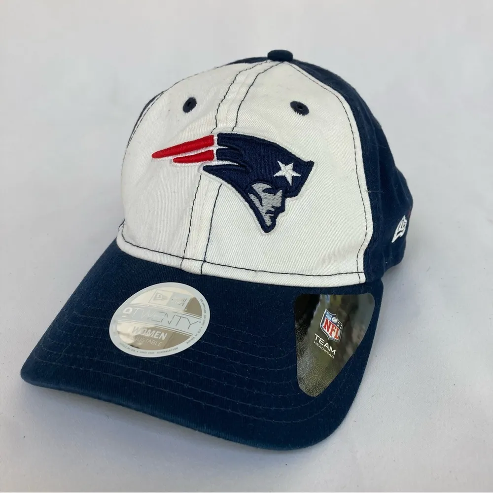 New Era 9Twenty Women's Cap New England Patriots Adjustable Hat, Navy & White Blue - Image 2