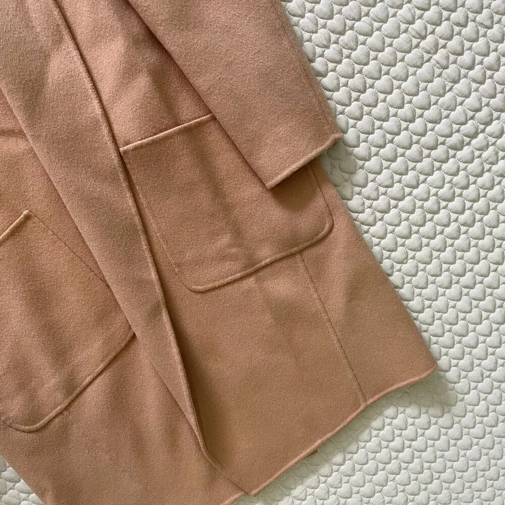 NWOT Ulla Johnson Wool coat Camel Overcoat Size P - Image 8