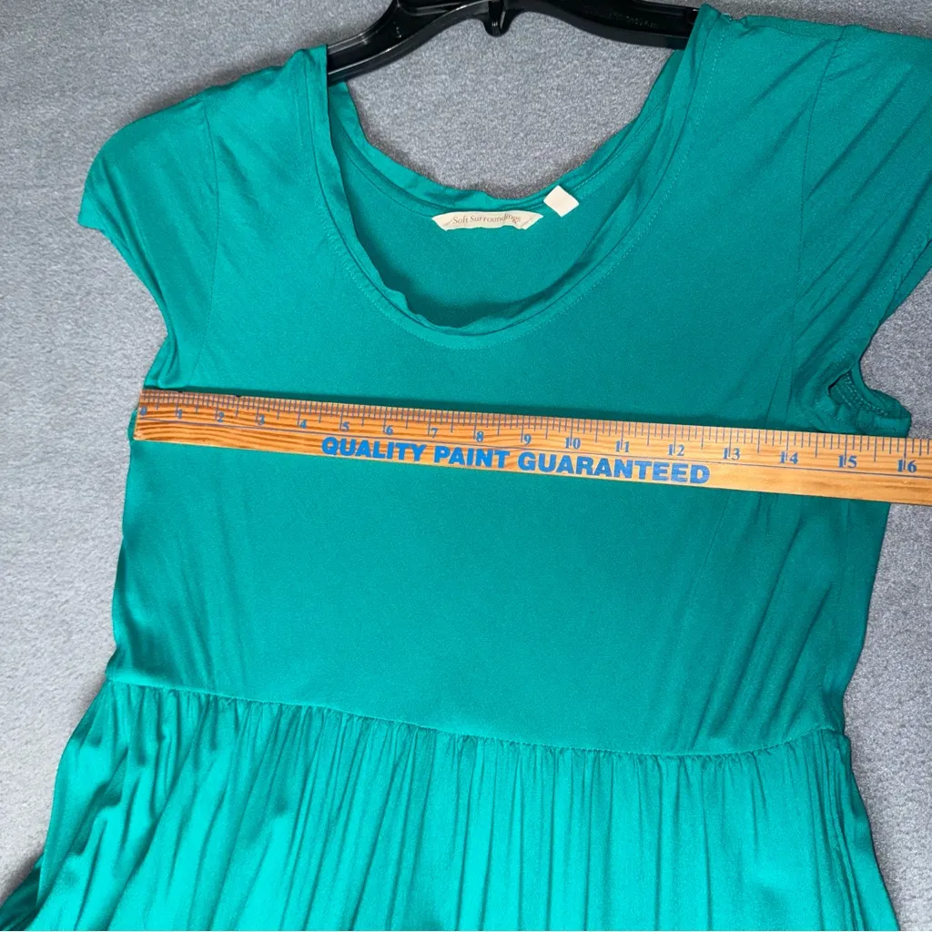 Soft‎ Surroundings Teal Maxi Dress Multi Tier Beachy Petite SM Coastal Cowgirl - Image 8